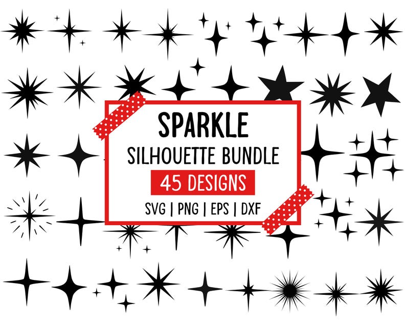 Sparkle SVG Bundle: 45 Silhouette Designs (digital Download) - Etsy
