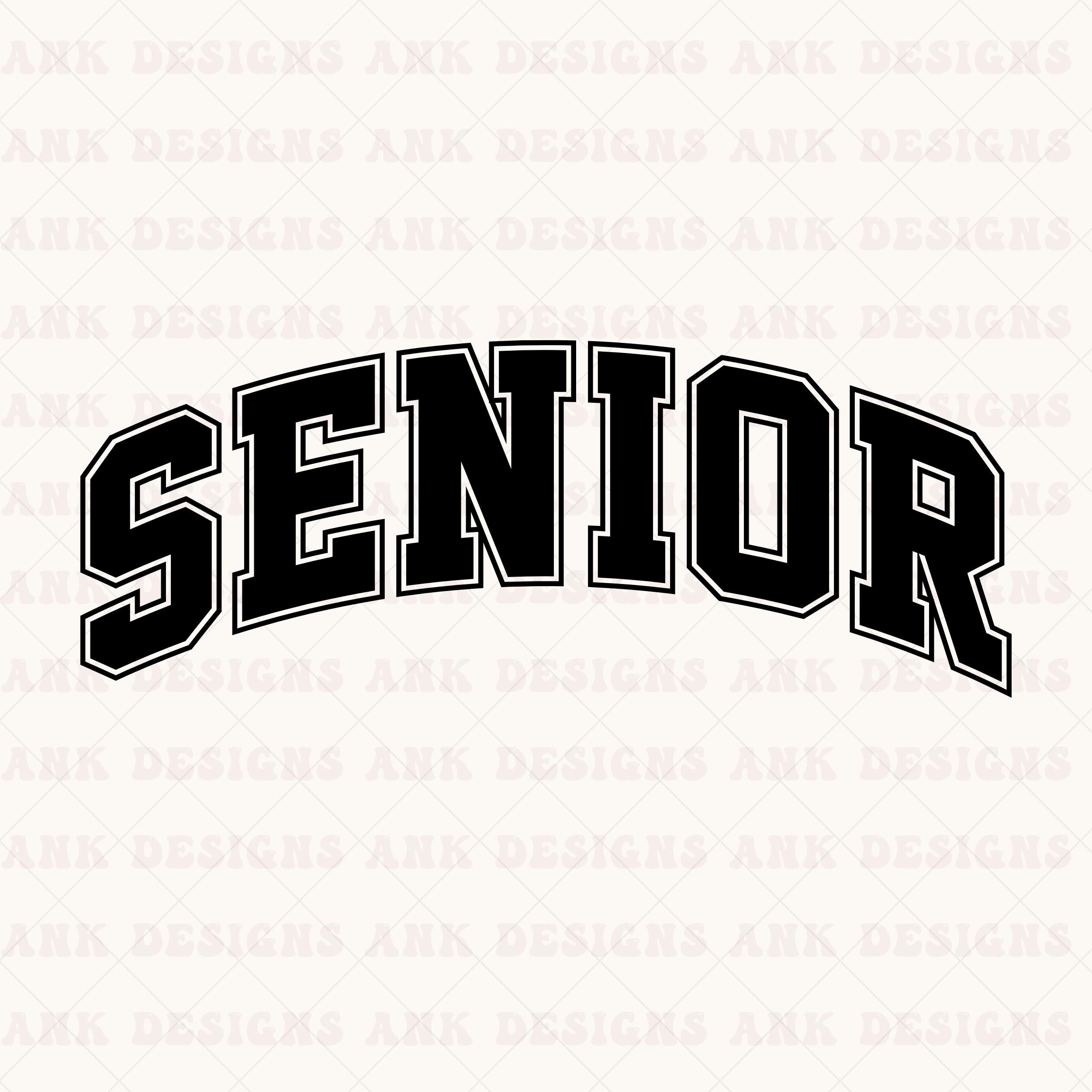 Senior Script Vector Senior SVG: Retro Varsity Design (digital Download) - Etsy