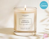 Editable Candle Label Template: Royal Clean Design (Digital Download)