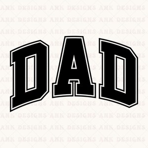 Dad SVG: Retro Varsity Design (Digital Download)