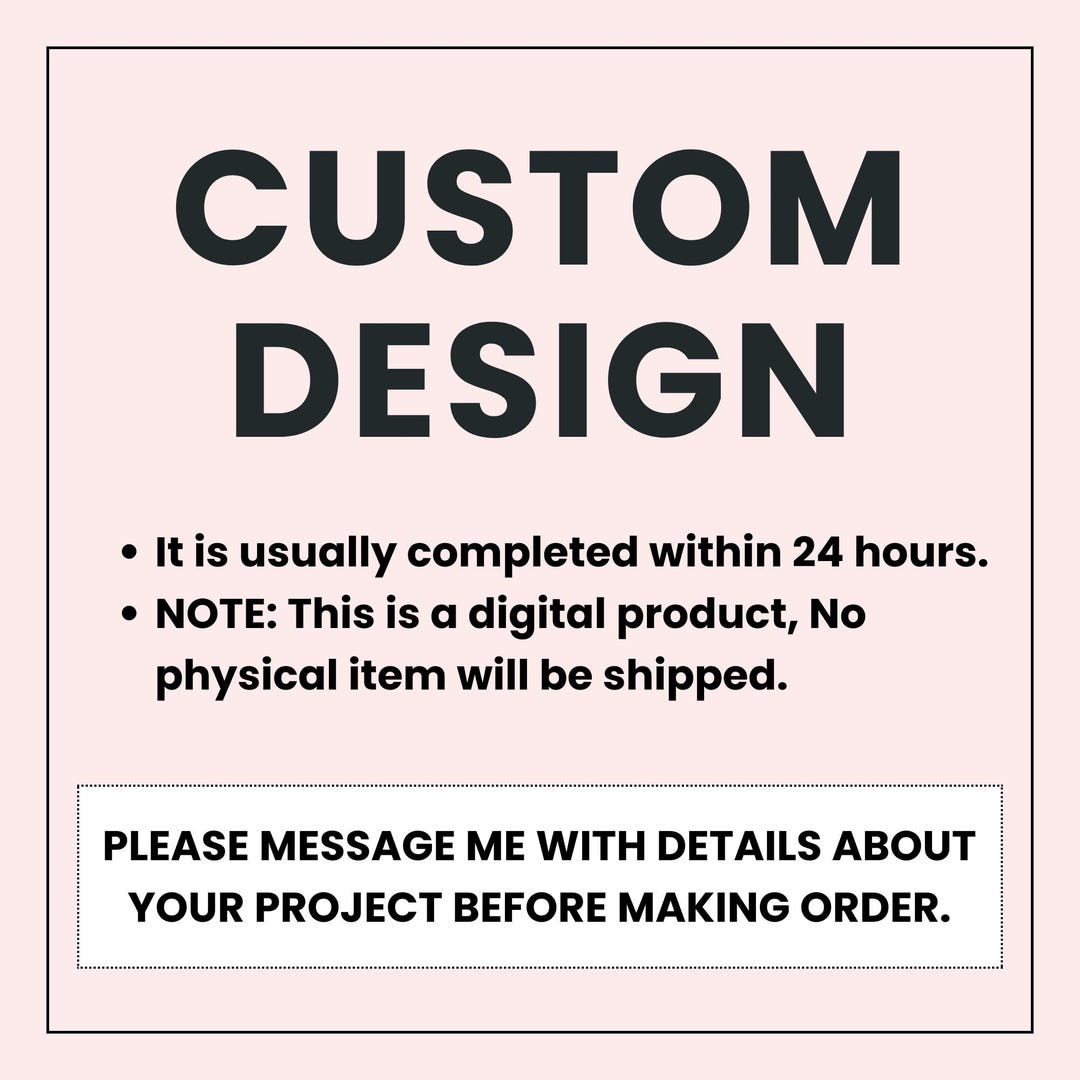 Custom Design SVG, PNG, Personalized Design Service (digital Download ...