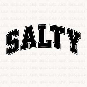 Salty SVG: Retro Varsity Design (Digital Download)