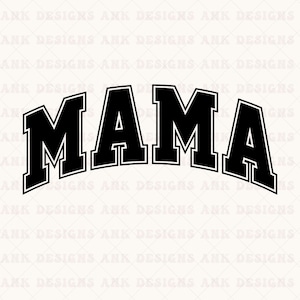Mama SVG: Retro Varsity Design (Digital Download)