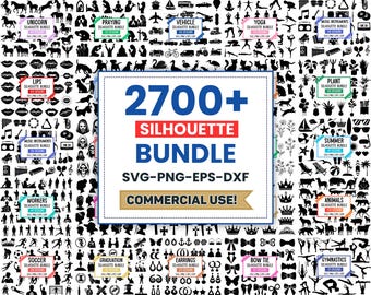 2700+ Silhouette SVG Mega Bundle: SVG Cut files (Digital Download)