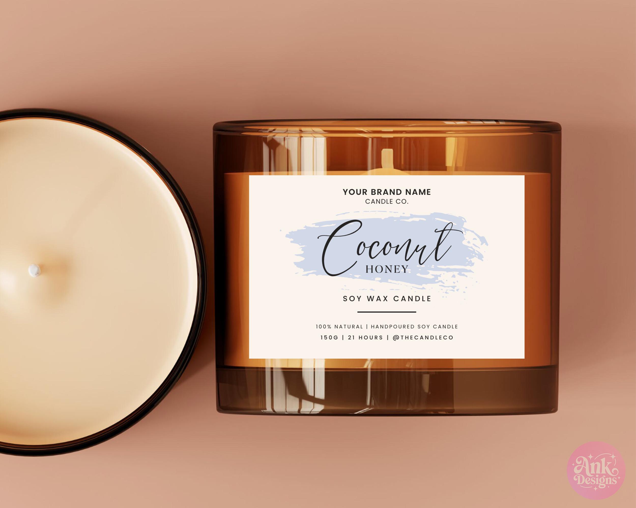 Editable Candle Label Template: Brush Shade Design (digital Download ...