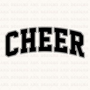 Cheer SVG: Retro Varsity Design (Digital Download)
