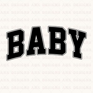 Baby SVG: Retro Varsity Design (Digital Download)