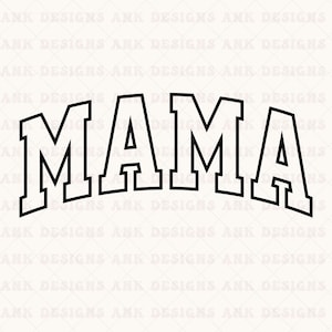 Mama SVG: Retro Varsity Design (Digital Download)