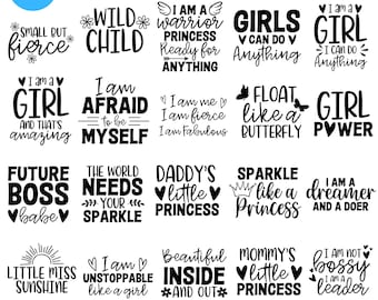 Little Girl SVG Bundle: 20 Vacation Designs (Digital Download)