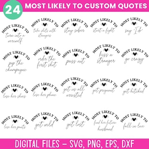 Most Likely To SVG Bundle: 24 Girls Vacation Designs (Digital Download)