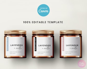 Editable Candle Label Template: Royal Design (Digital Download)