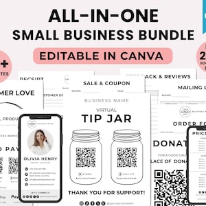 Small Business Template Bundle: Editable Business Starter Kit (Canva Templates - Digital Download)