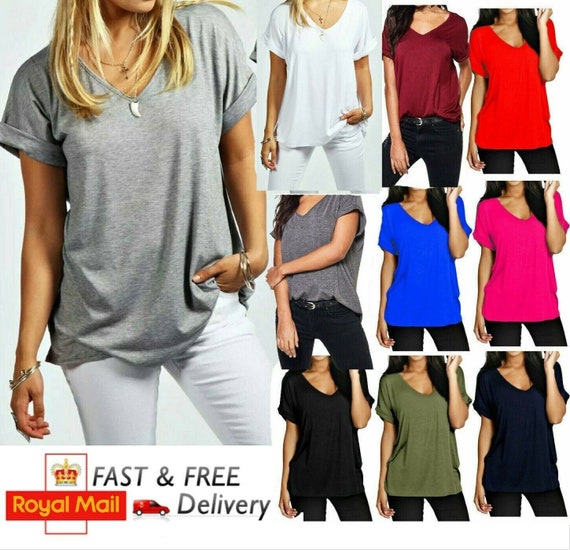 Plus Size Ladies Women Batwing Sleeve Oversized Lagenlook Baggy Loose TShirt Top Plus Size Ladies Women Batwing Sleeve Oversized Lagenlook Baggy Loose TShirt Top