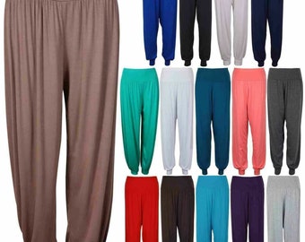 Women Full Length Hareem Ali Baba Pants Ladies Baggy Harem Trouser Plus Size