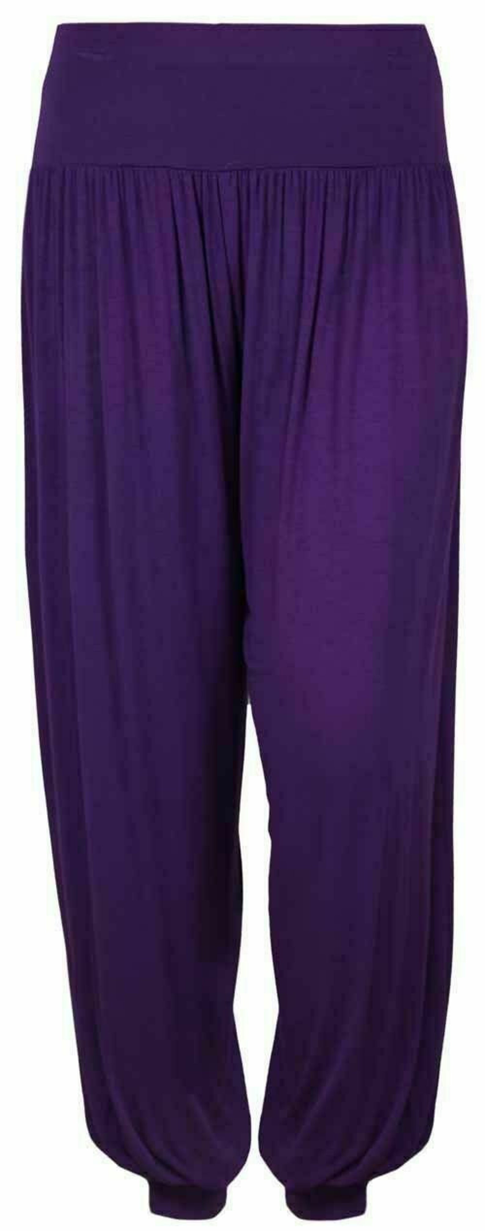 Real Life Fashion LTD Women's 3/4 Hareem Ali Baba Trousers – Loose Baggy Crop, Viscose/Elastane