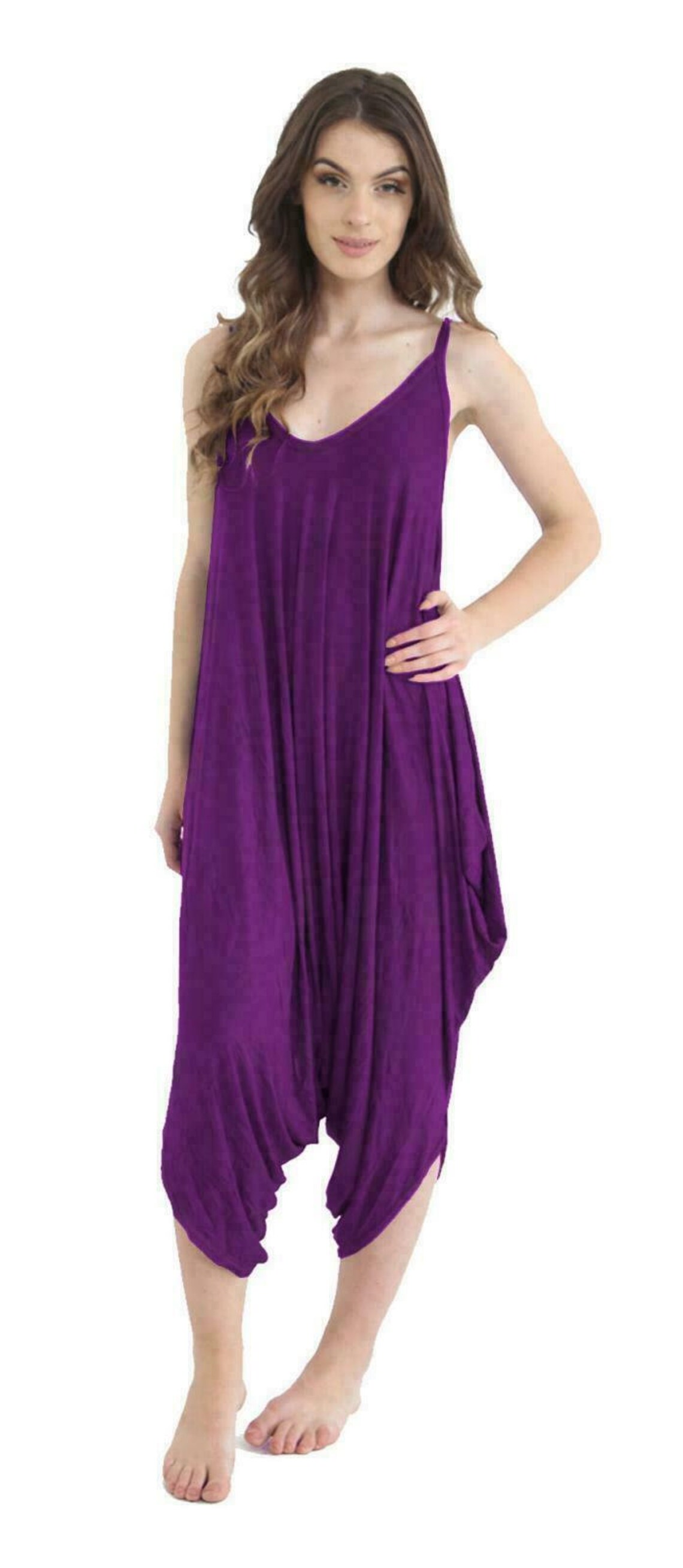 Womens Cami Harem Jumpsuit Lagenlook Romper All in One Ladies Etsy