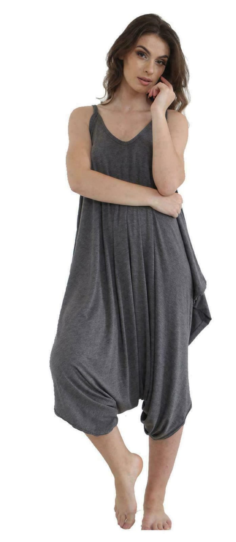 Womens Cami Harem Jumpsuit Lagenlook Romper All in One Ladies Etsy