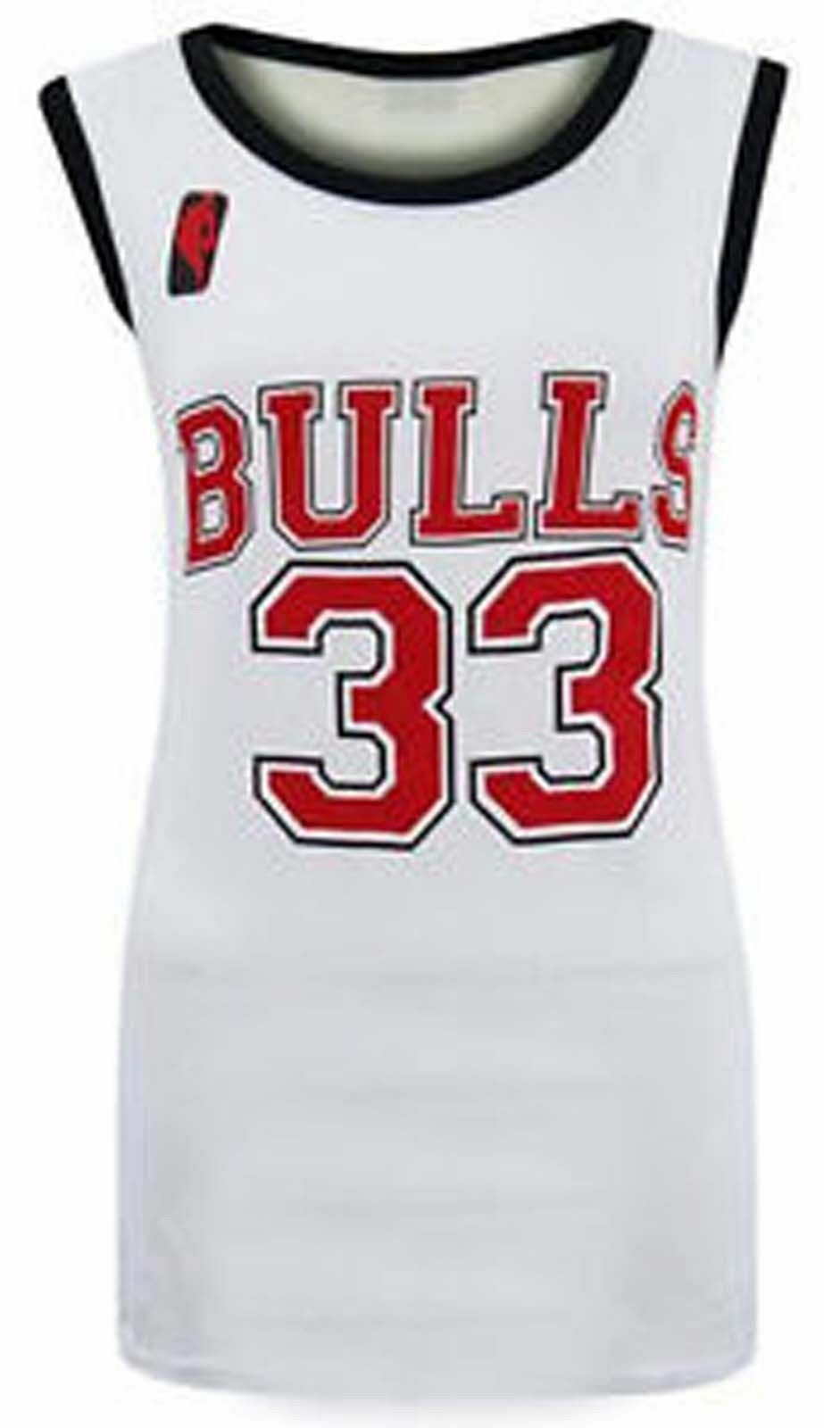 New Ladies BULLS 33 Print Basketball Baggy Long Vest Top & Etsy UK