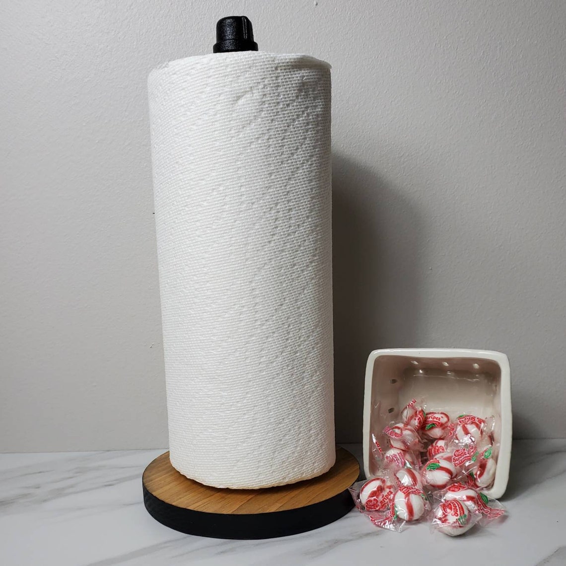 Pottery Barn Inspired Paper Towel Holder. Vintage Industrial Etsy