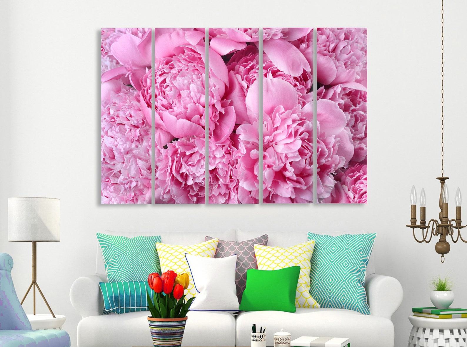 Peony Wall Art Peony Painting Peony Canvas Art Peony Wall Etsy