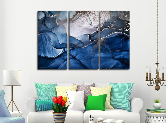 Blue Abstract Painting Abstract Canvas Art Abstract Art - Etsy