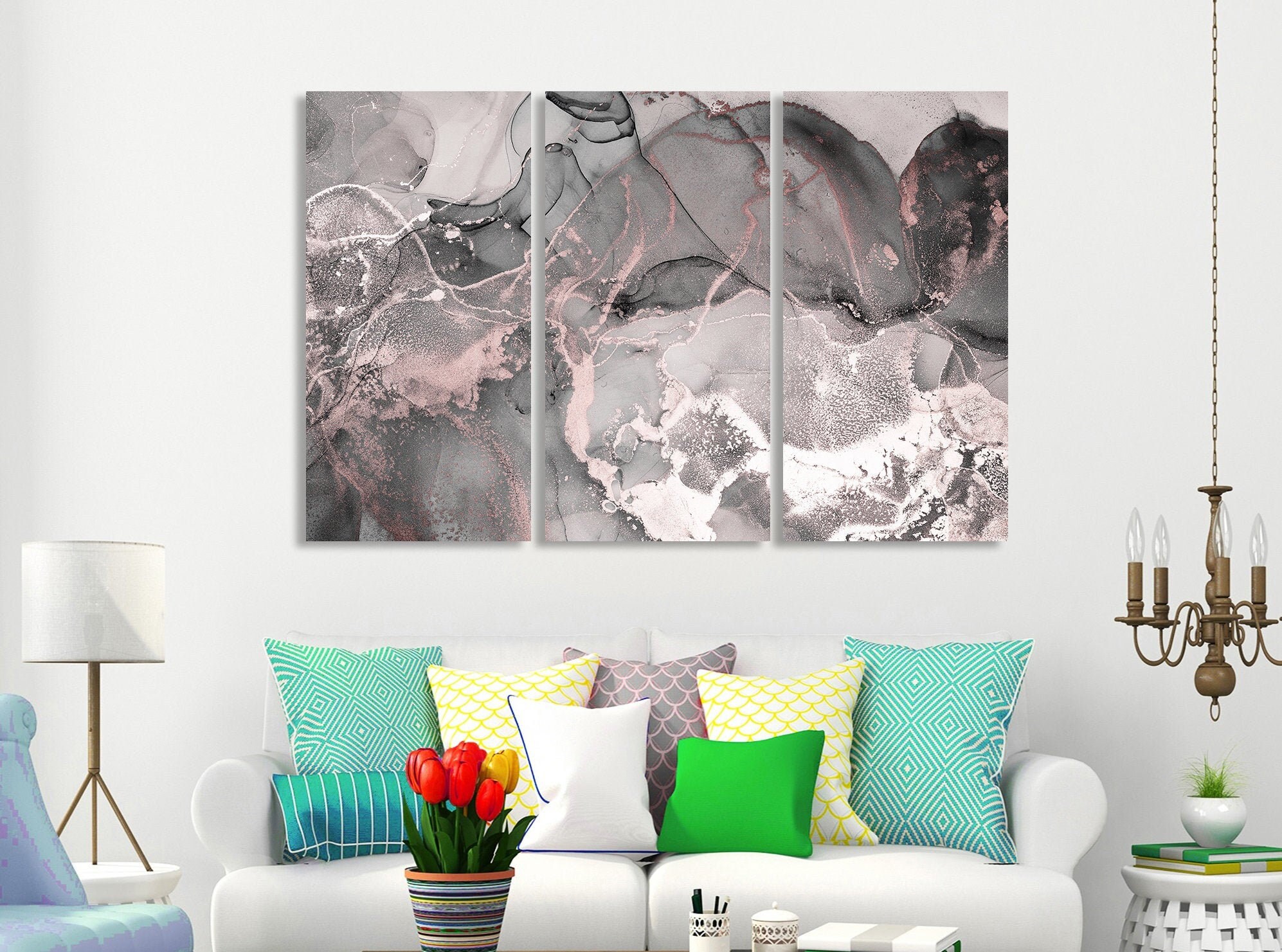 Gray Abstract Canvas Art Gray Abstract Painting Abstract Art Etsy