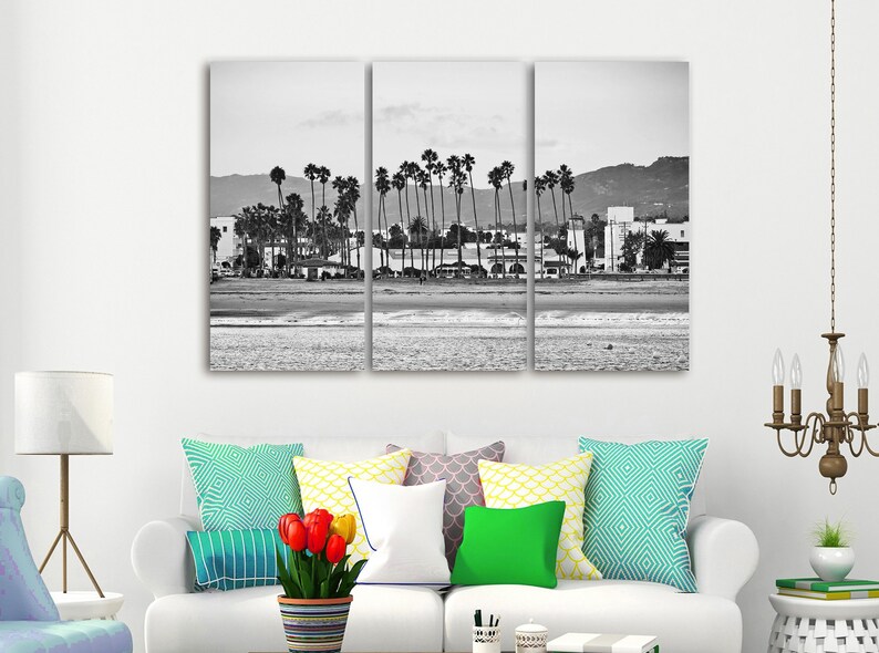 Santa Barbara Pier Wall Art Sunset Santa Barbara Print Santa Barbara Canvas Art Sunset Print California Wall Art Santa Santa Barbara Photo
