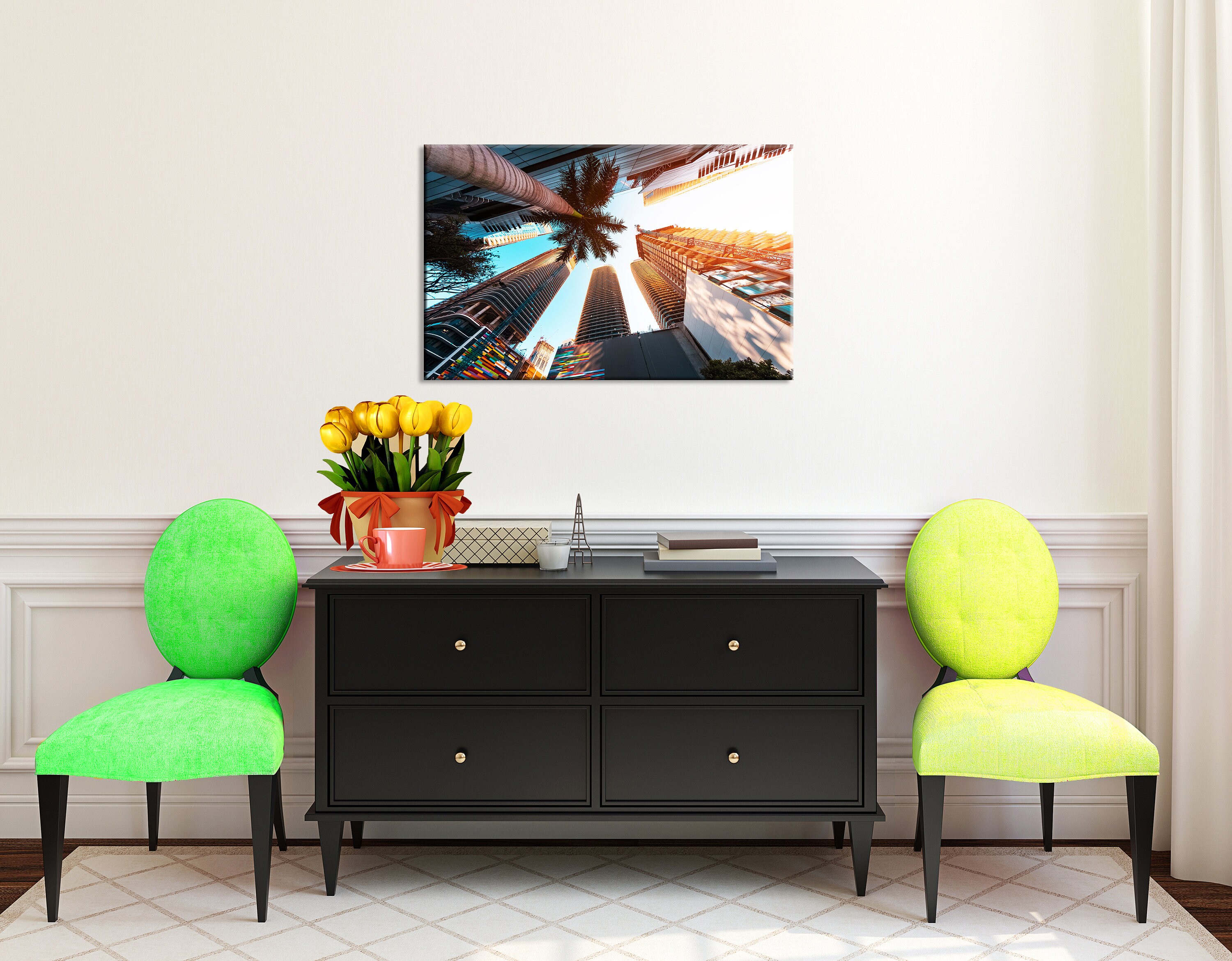 Miami Beach Wall Art Miami Canvas Art Palm Tree Canvas Print Etsy