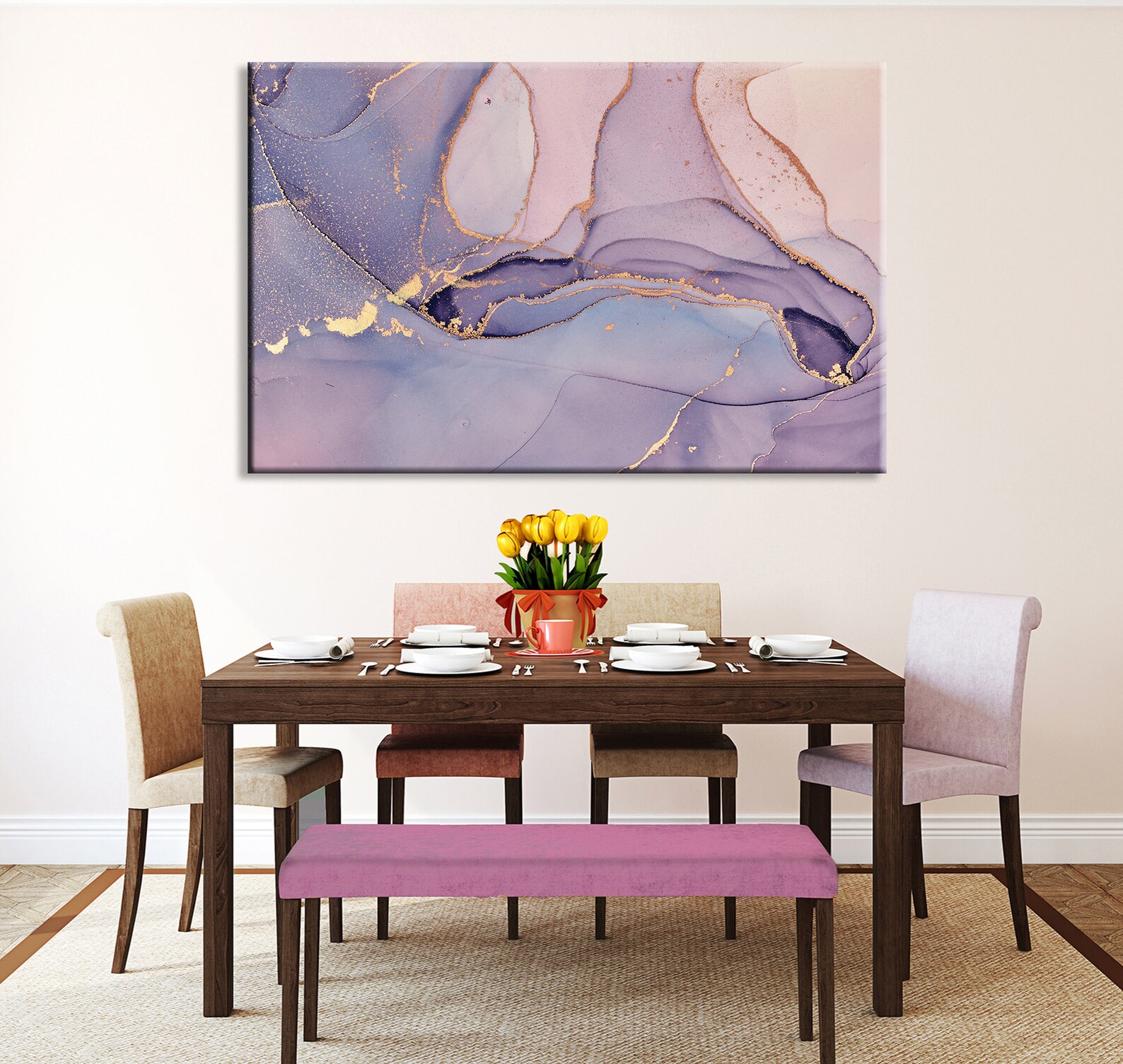 Purple Abstract Wall Art Abstract Painting Abstract Canvas Art | Etsy