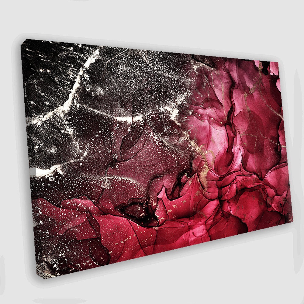 Red Abstract Wall Art Abstract Painting Abstract Canvas Art Etsy