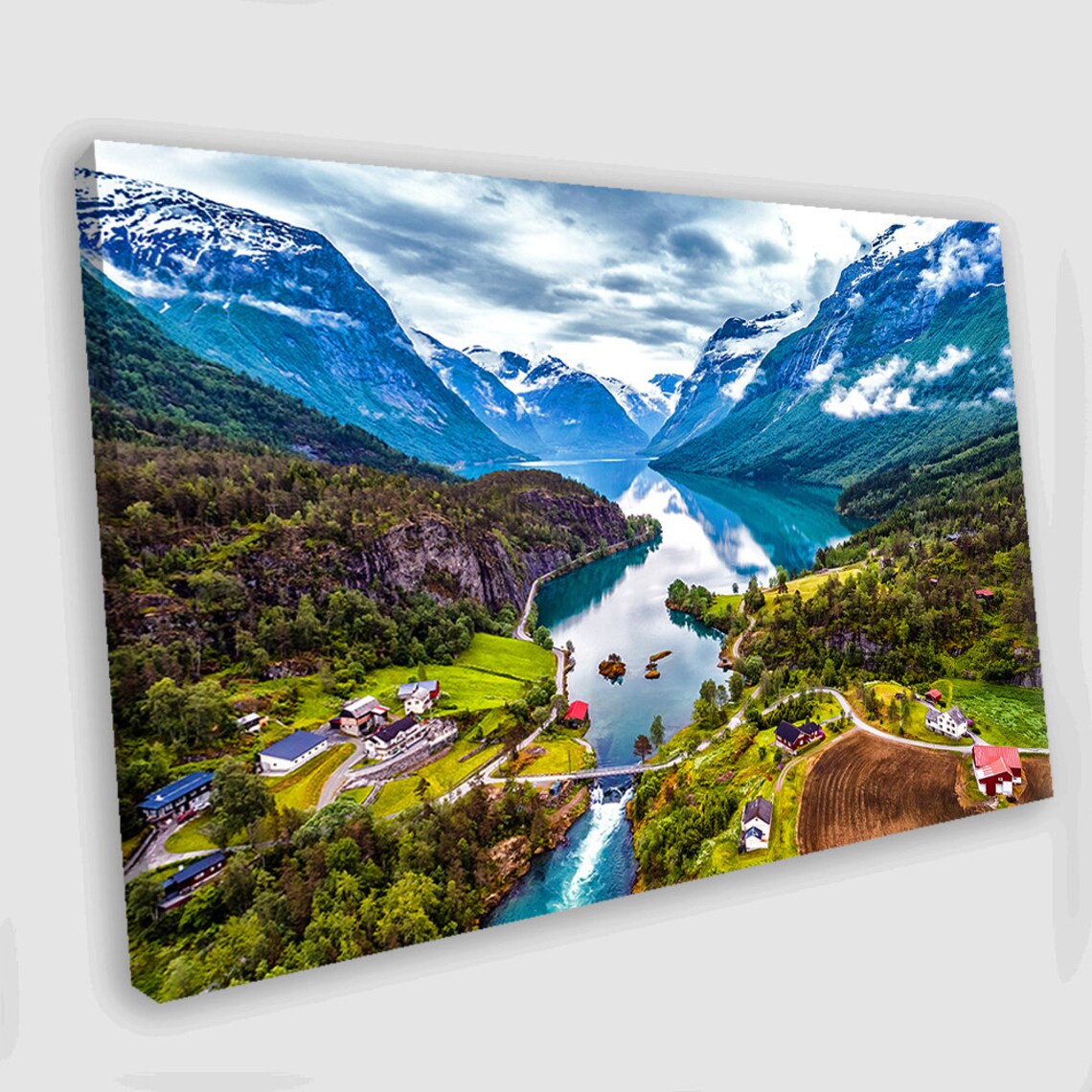 Norwegian Fjords Canvas Art Norway Landscape Norway Fjords Etsy