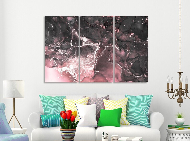 Pink Abstract Wall Art Abstract Painting Abstract Canvas Art Etsy