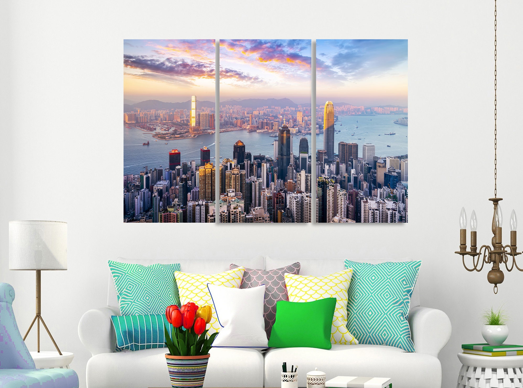 Hong Kong Canvas Art Hong Kong Wall Art Hong Kong Photo Hong Etsy