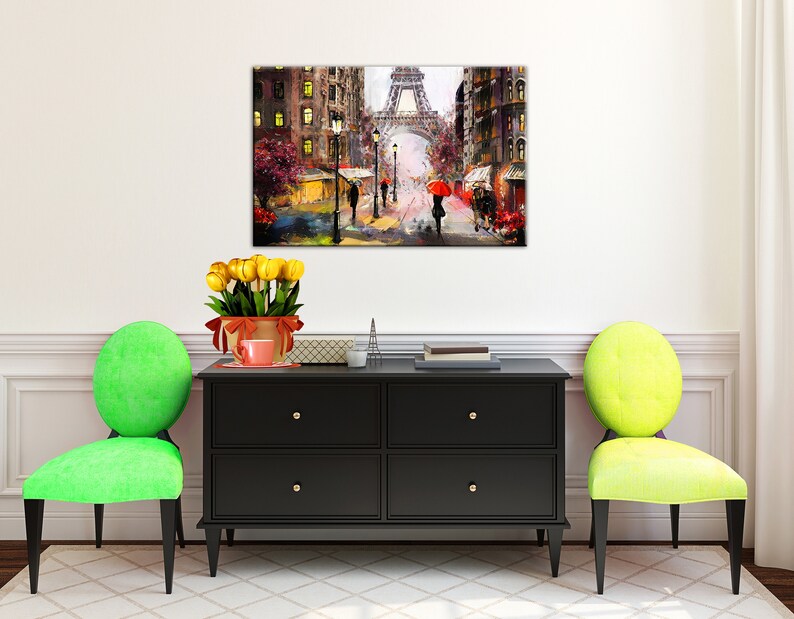 Paris Canvas Art Paris Oil Painting Paris Canvas Wall Art Etsy