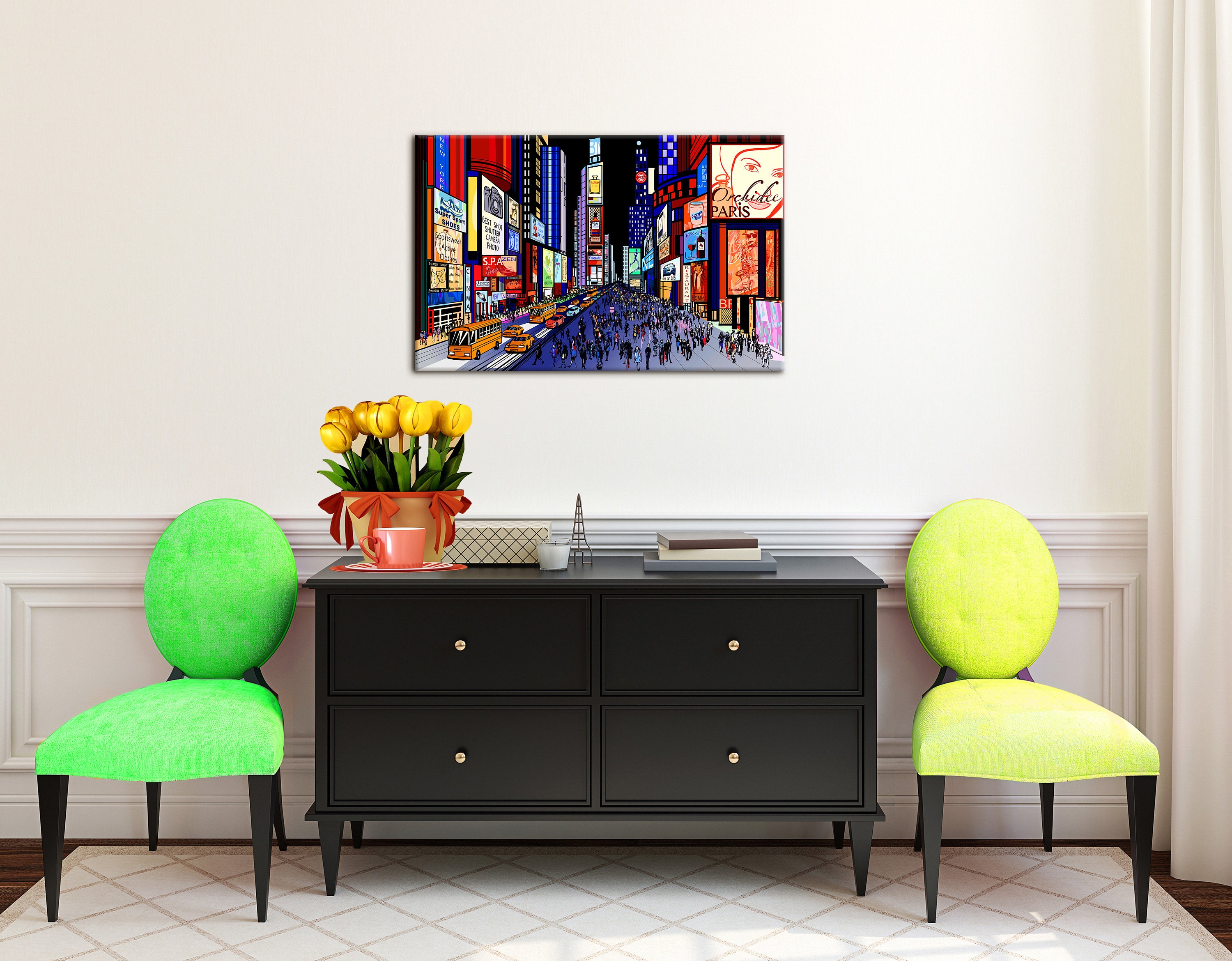 New York Canvas Art Canvas Wall Art New York City Times Square Etsy