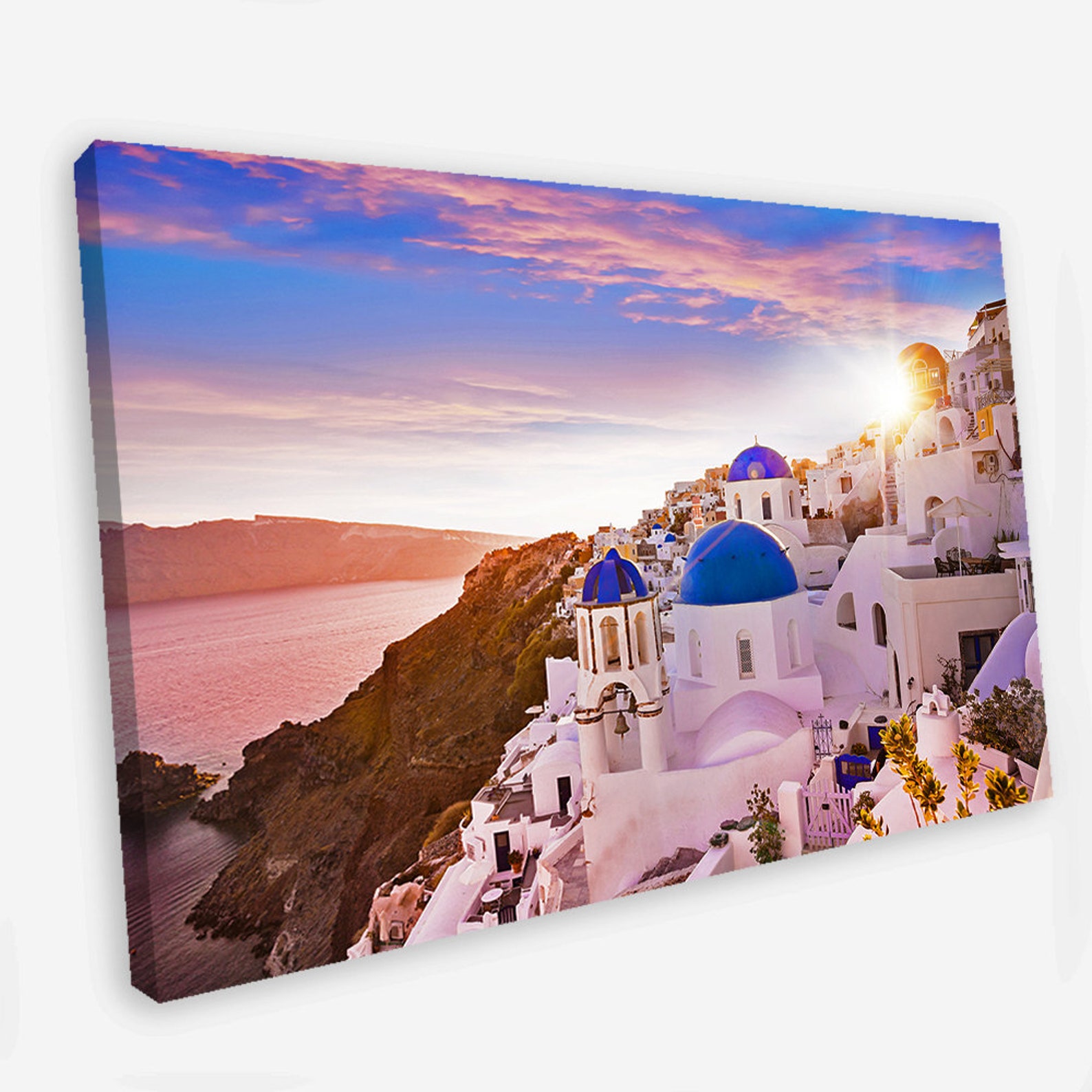 Santorini Wall Art Santorini Painting Greece Print Santorini Etsy