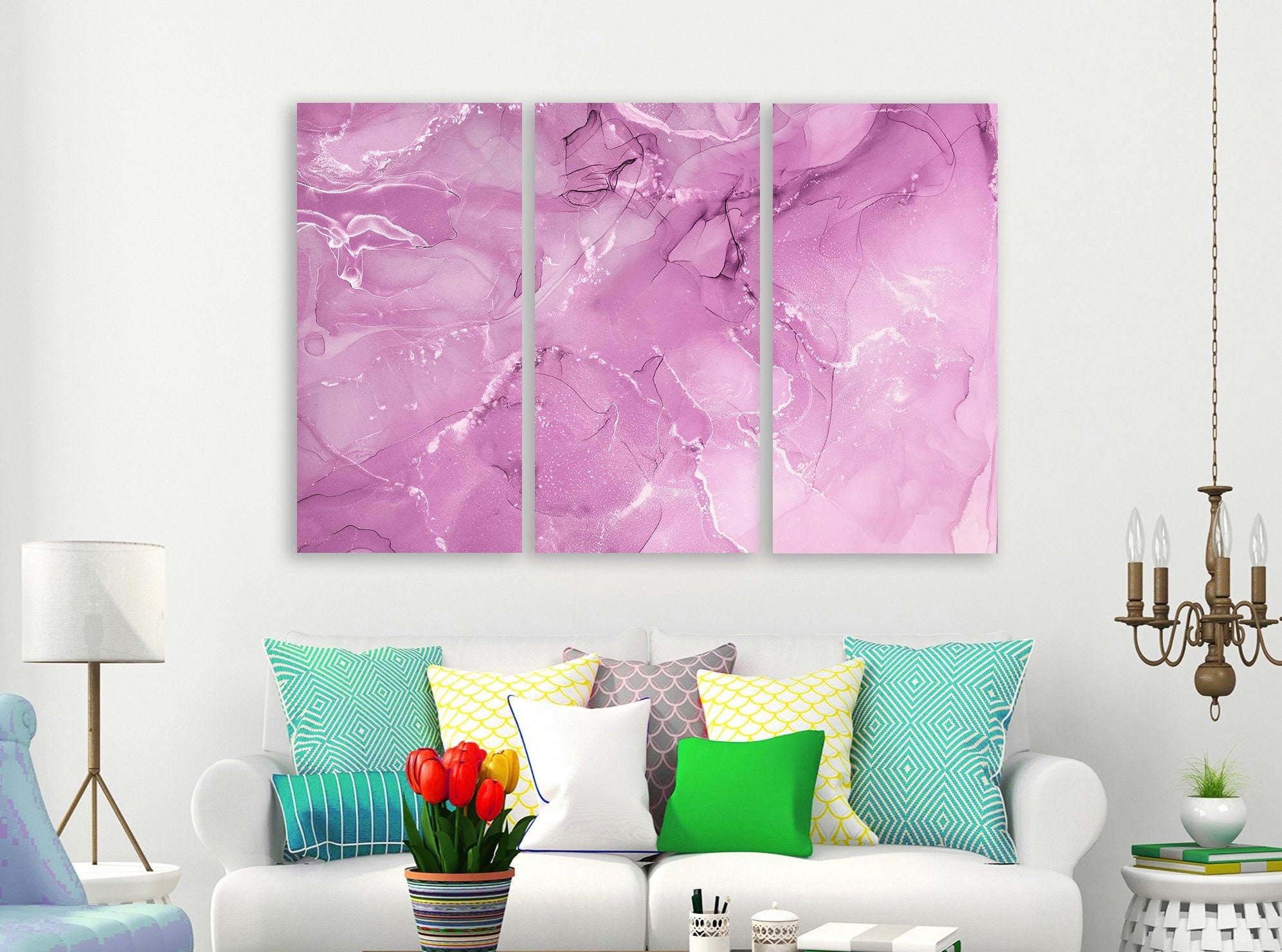 Pink Abstract Wall Art Abstract Painting Abstract Canvas Art Etsy