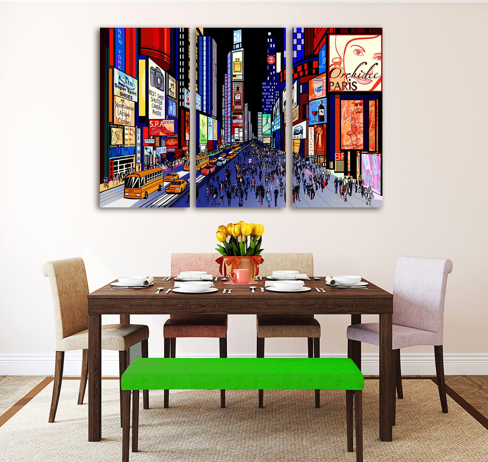 New York Canvas Art Canvas Wall Art New York City Times Square Etsy