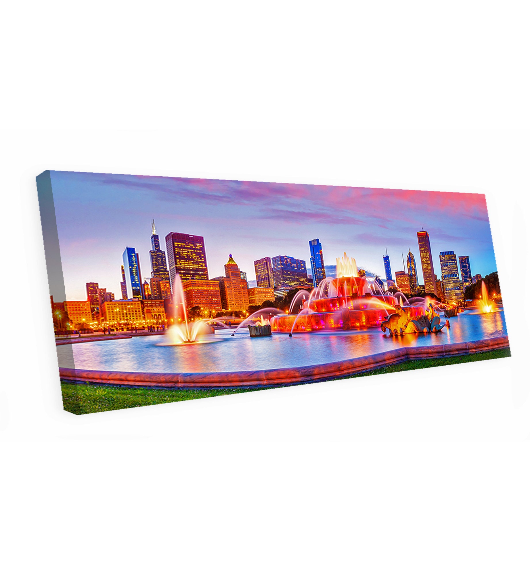 Chicago Skyline Canvas Art Canvas Wall Art Chicago Wall Art Etsy