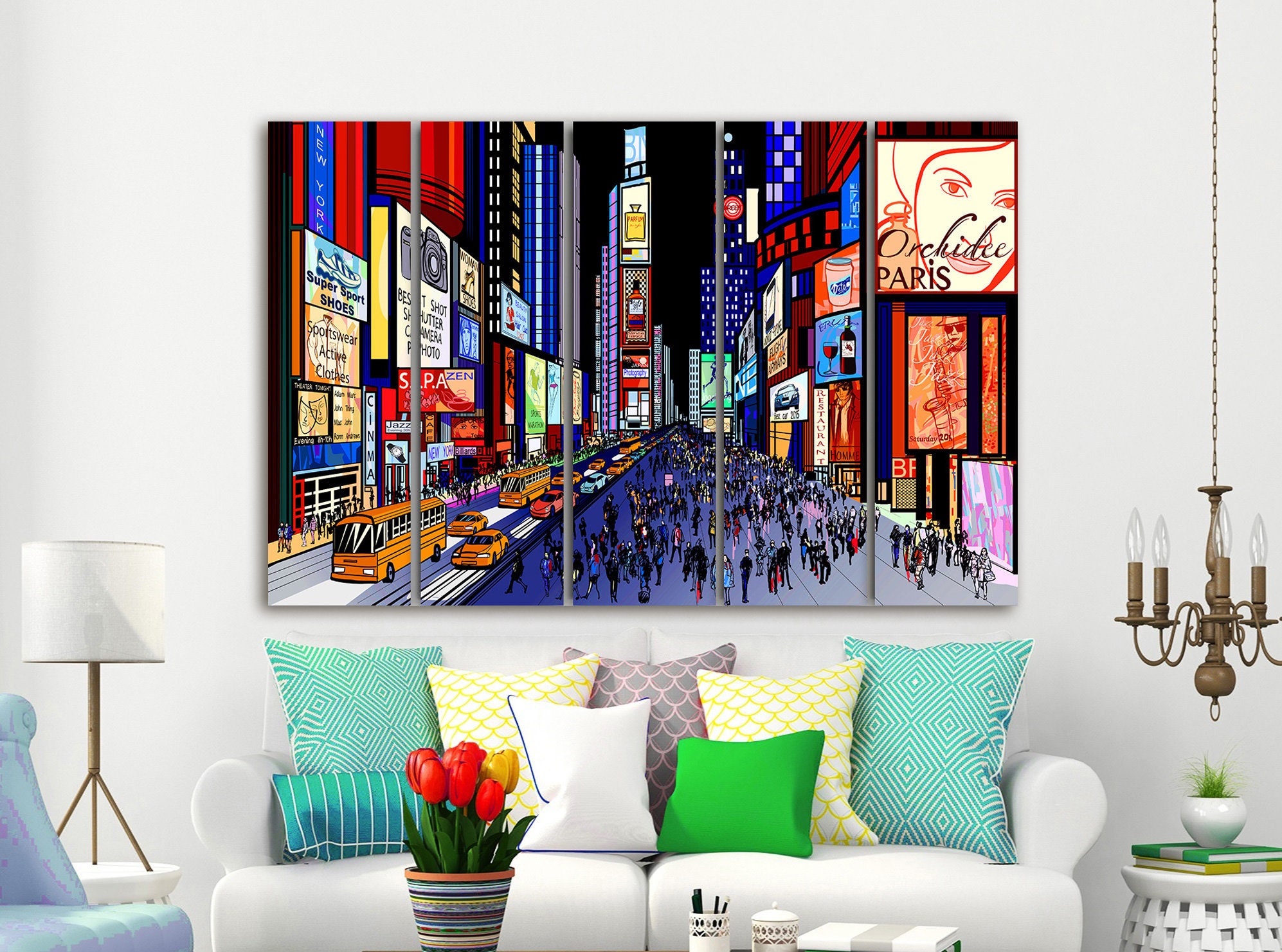 New York Canvas Art Canvas Wall Art New York City Times Square Etsy
