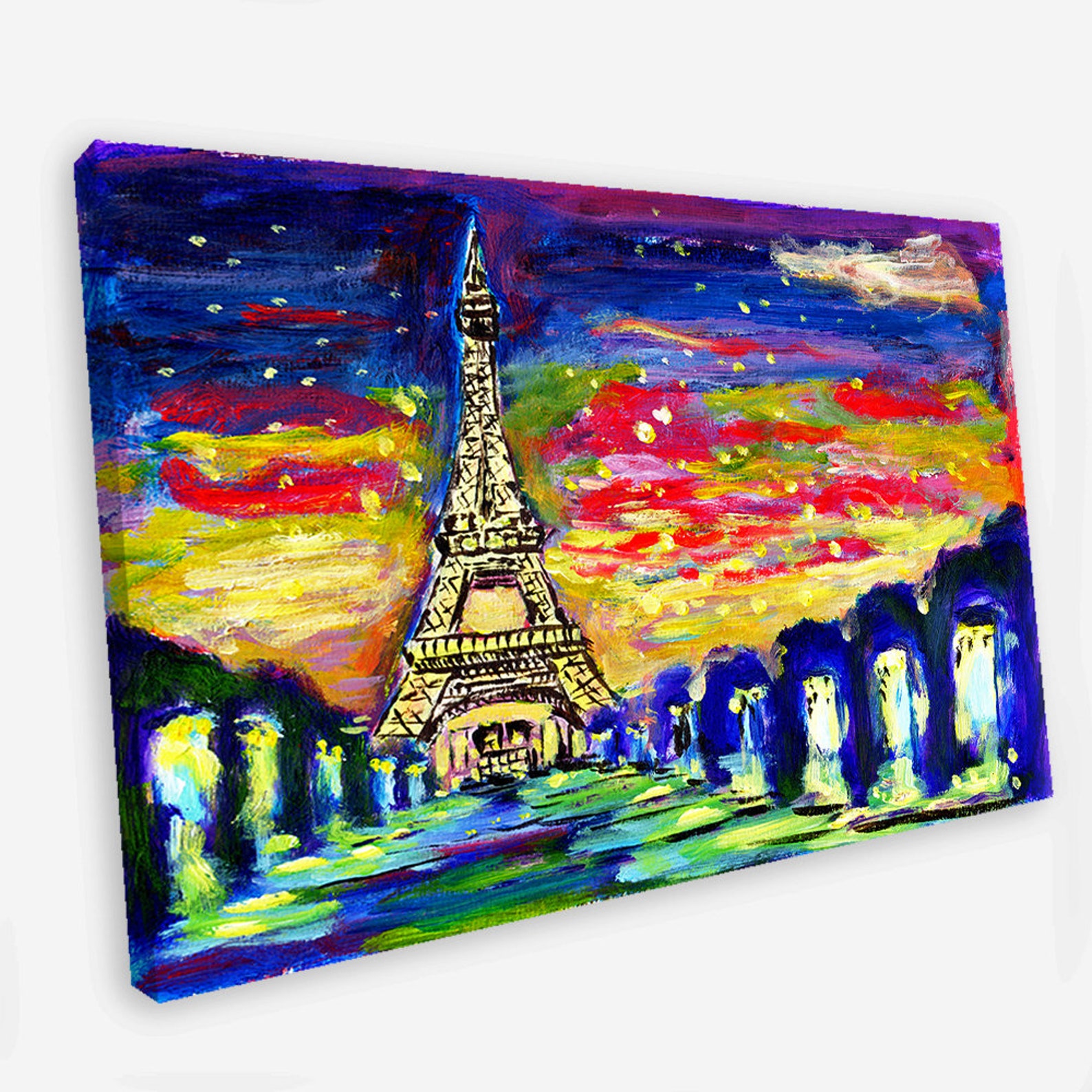 Paris Canvas Art Paris Oil Painting Paris Canvas Wall Art Etsy
