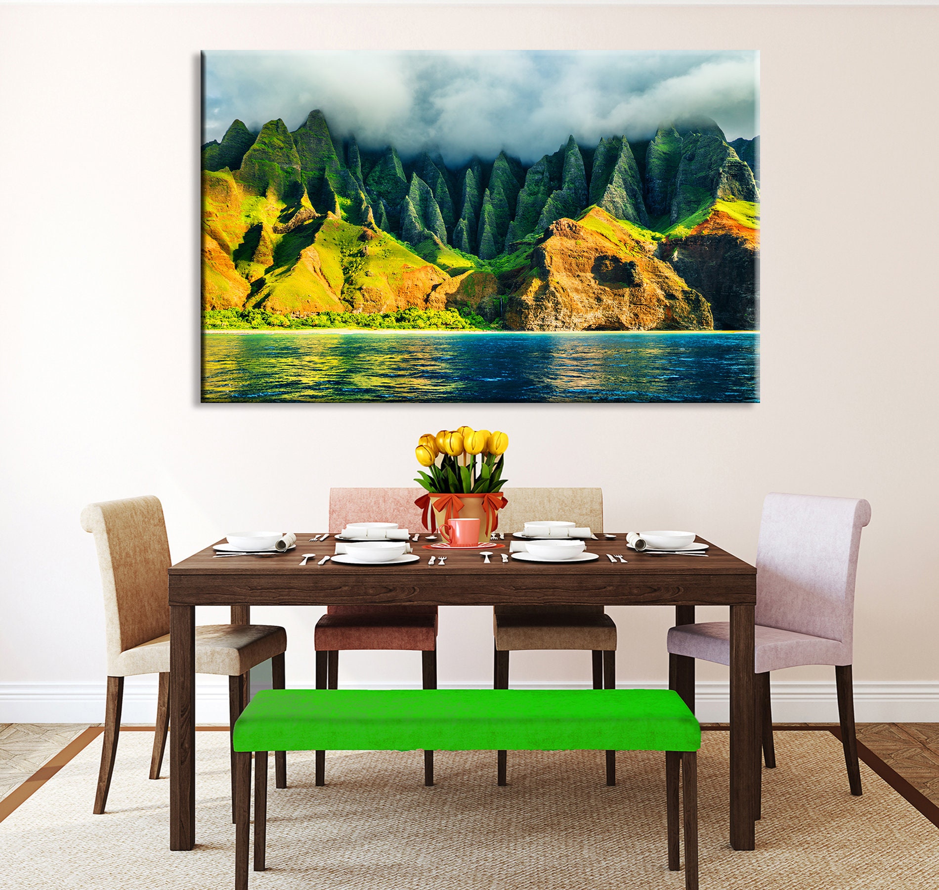 Na Pali Coast Kauai Hawaii Canvas Art Hawaii Wall Art Hawaii Etsy