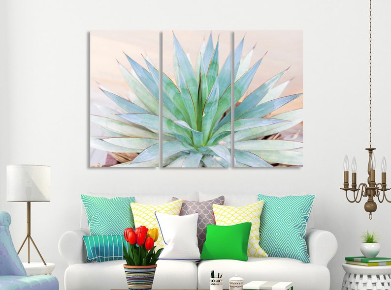 Cactus Canvas Wall Art Art Agave Wall Art Cactus Wall Art Etsy