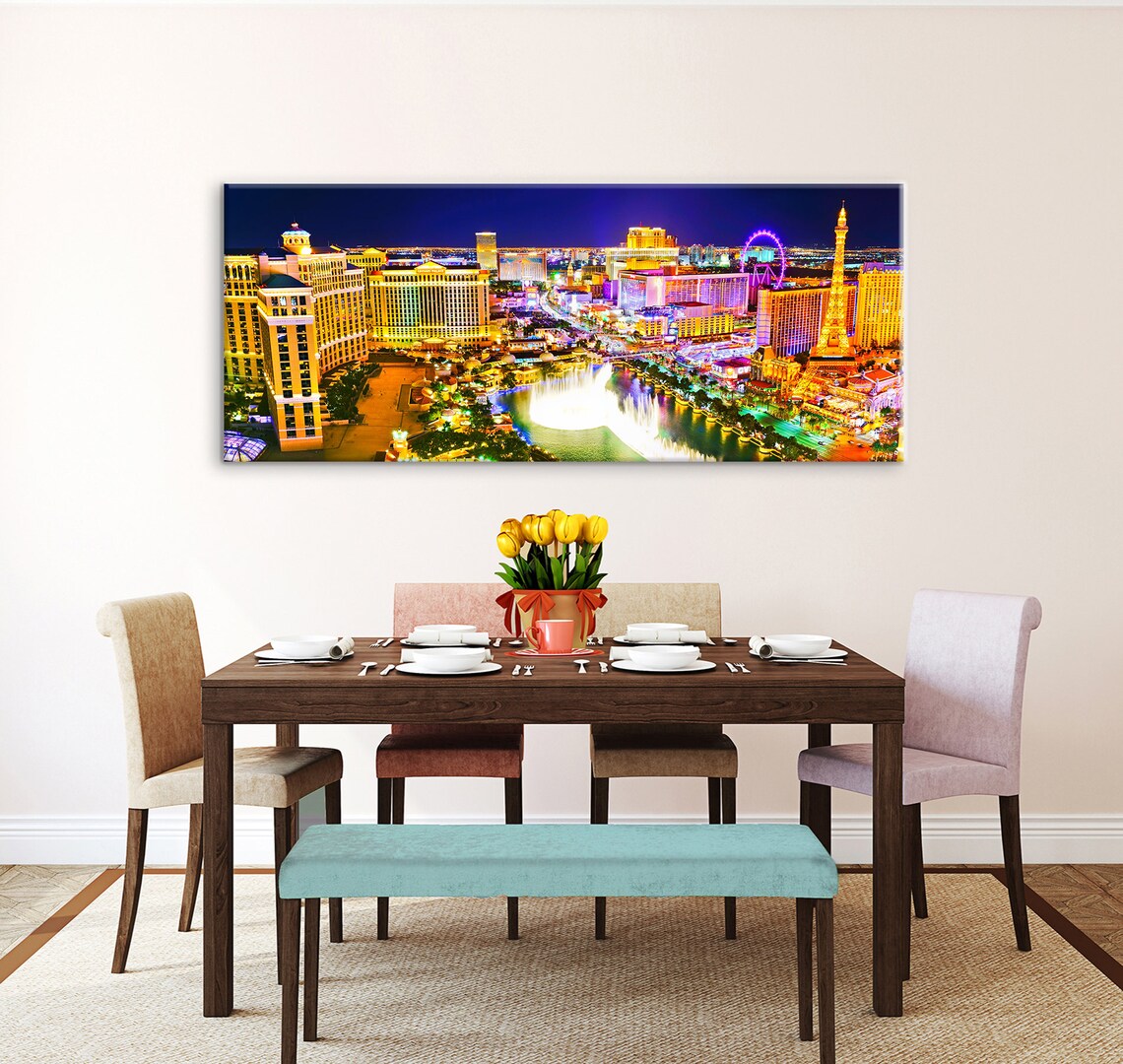 Las Vegas Canvas Art Las Vegas Wall Art Las Vegas Print Las Etsy