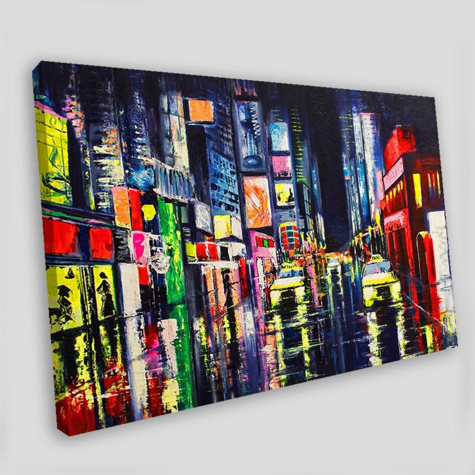 New York City Canvas Wall Art Times Square Wall Art New York Etsy