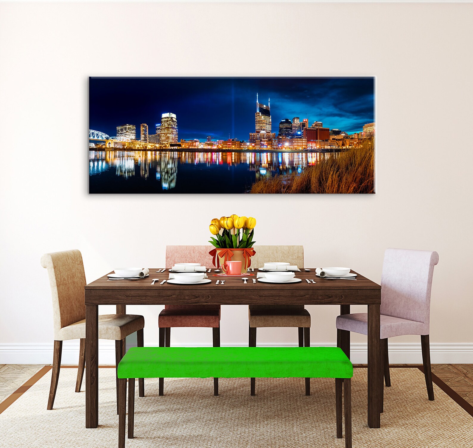 Nashville Skyline Canvas Wall Art Nashville Canvas Art Etsy