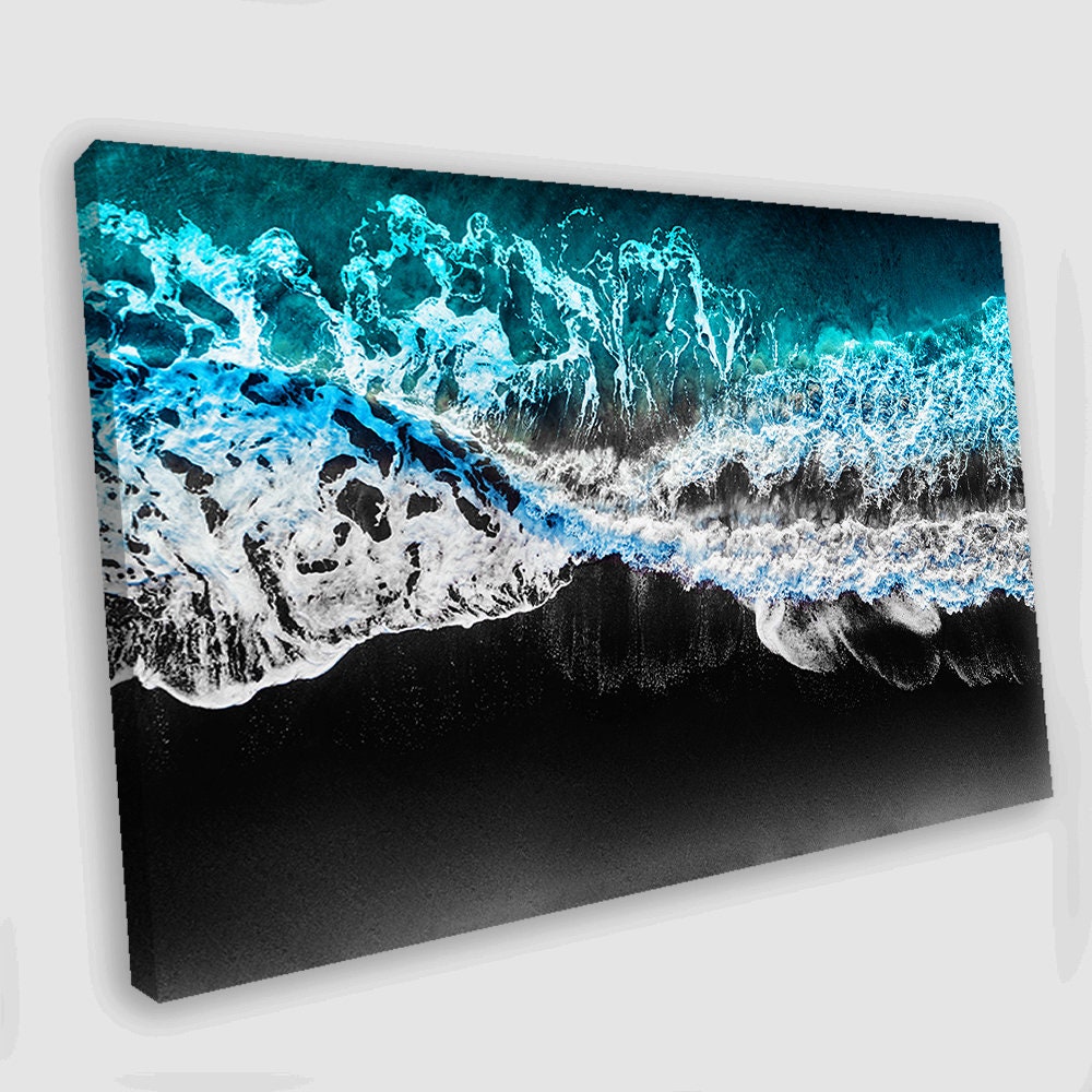 Ocean Canvas Wall Art Ocean Canvas Art Ocean Wall Art Waves Etsy