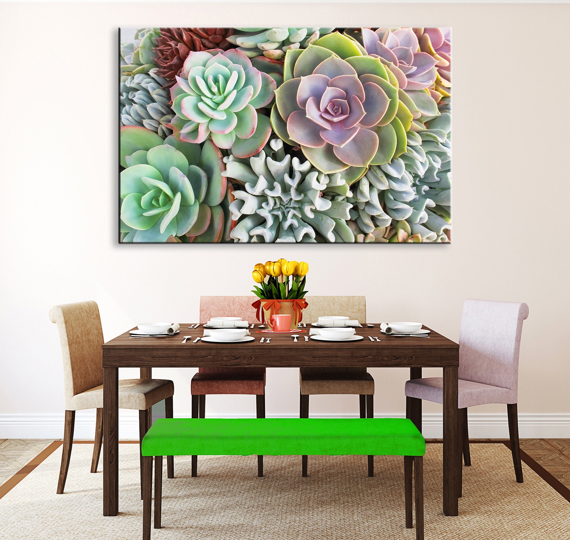 Cactus Canvas Art Cactus Wall Art Cactus Painting Cactus Photo Etsy