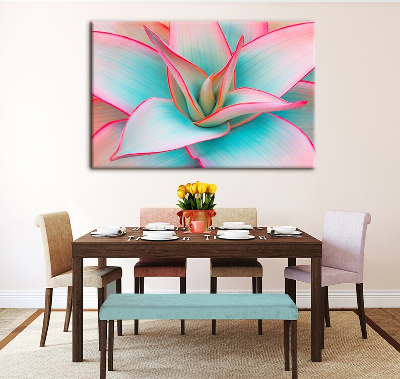 Agave Canvas Art Succulent Wall Art Cactus Canvas Agave Plant Print Agave Wall Decor Cactus Wall Art Botanical Print Succulent Leaves Decor