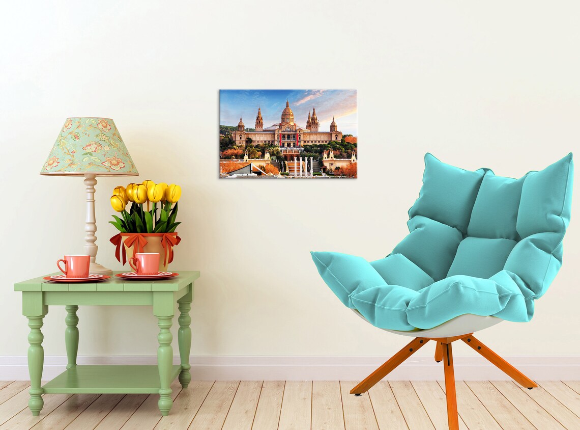 Barcelona Spain Canvas Art Barcelona Wall Art Barcelona Canvas Etsy